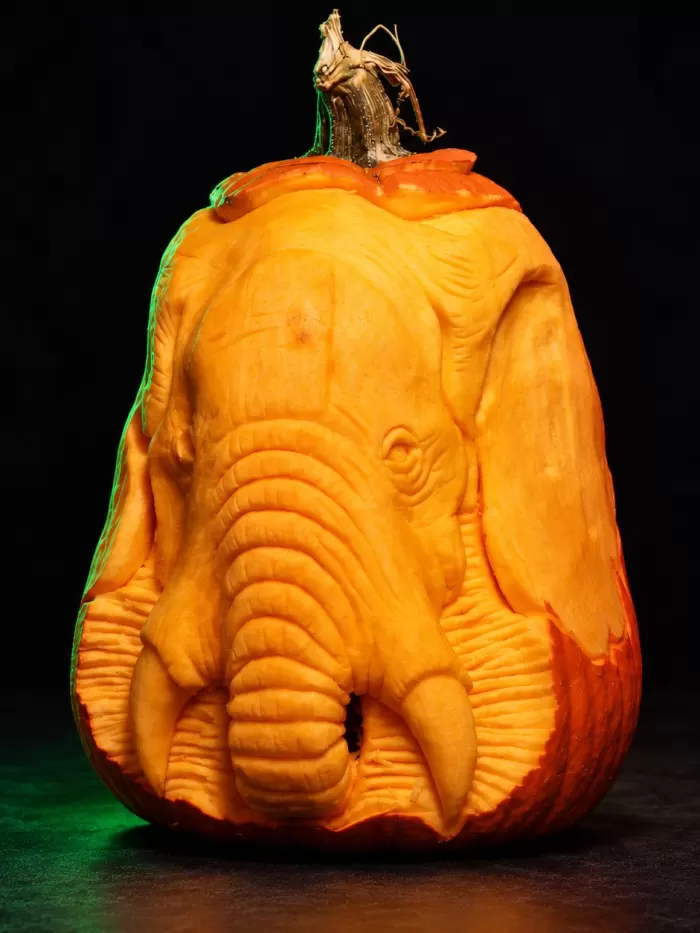 Carved pumpkin, Oct 2005