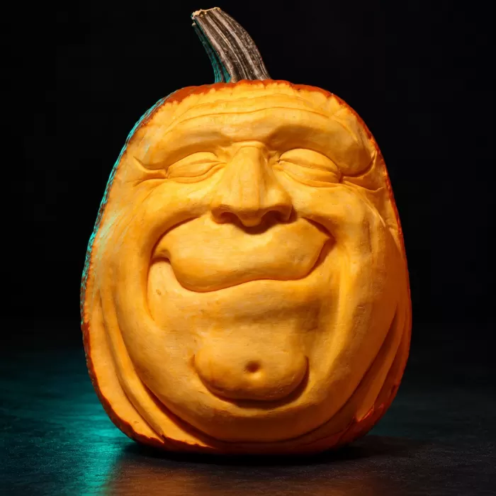 Carved pumpkin, Oct 2006