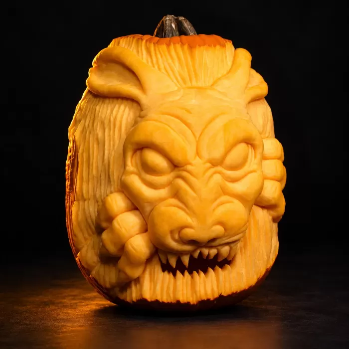 Carved pumpkin, Oct 2006