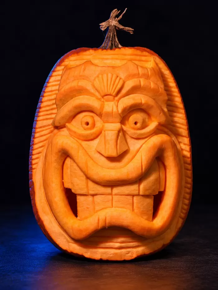 Carved pumpkin, Oct 2007