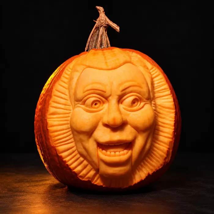Carved pumpkin, Oct 2007