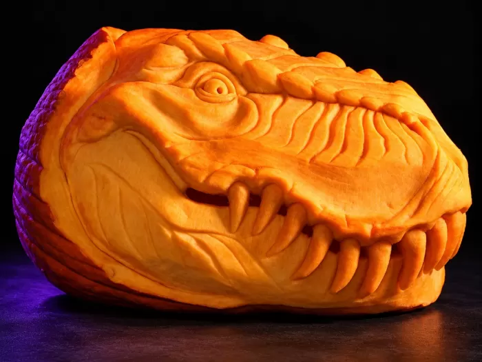 Carved pumpkin, Oct 2009