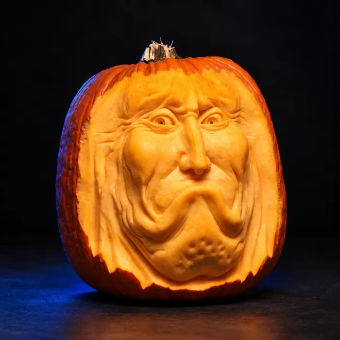 Carved pumpkin, Sept 2010
