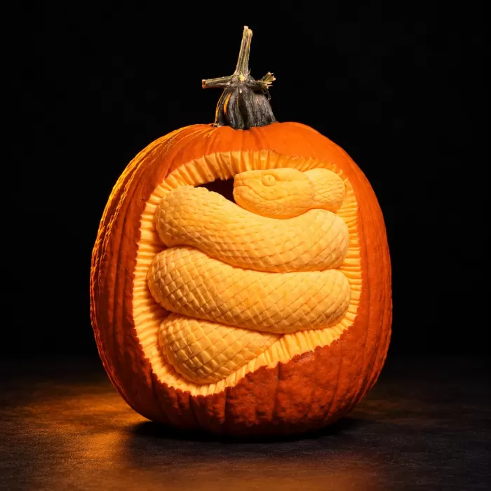 Carved pumpkin, Oct 2010