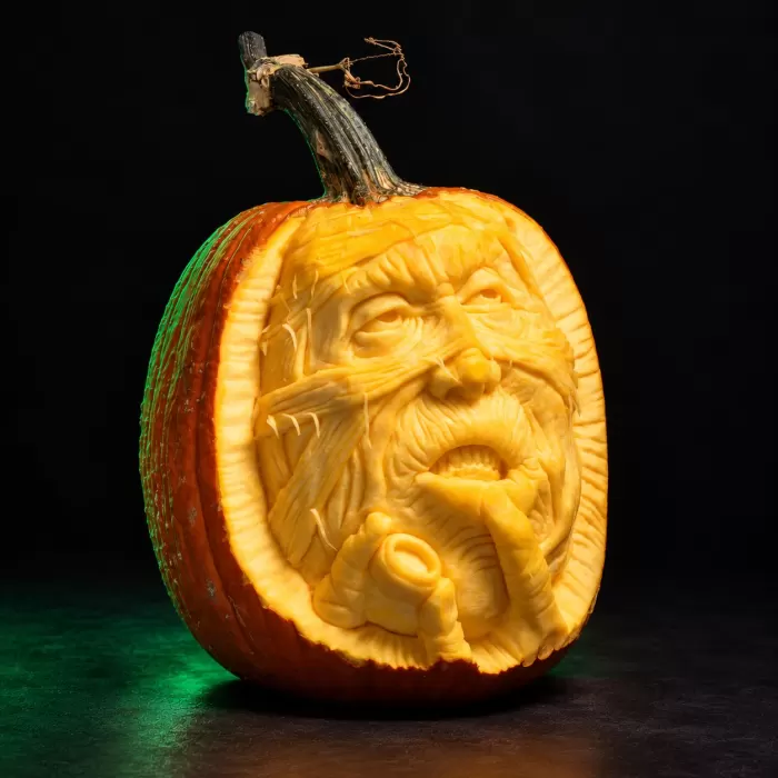 Carved pumpkin, Oct 2011