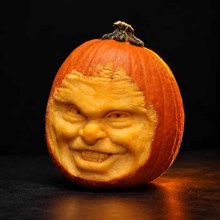 Carved pumpkin, Oct 2012