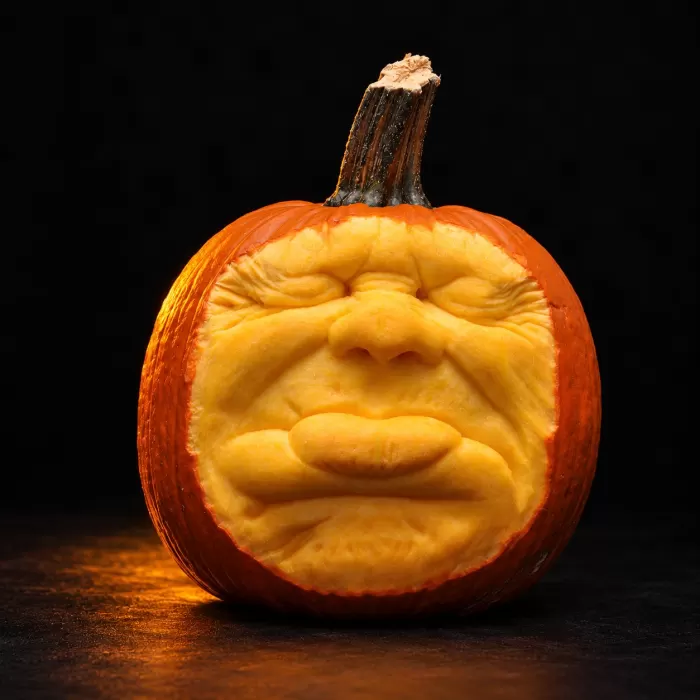 Carved pumpkin, Oct 2013