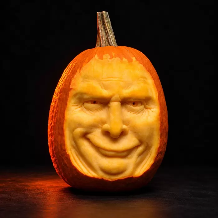 Carved pumpkin, Oct 2015