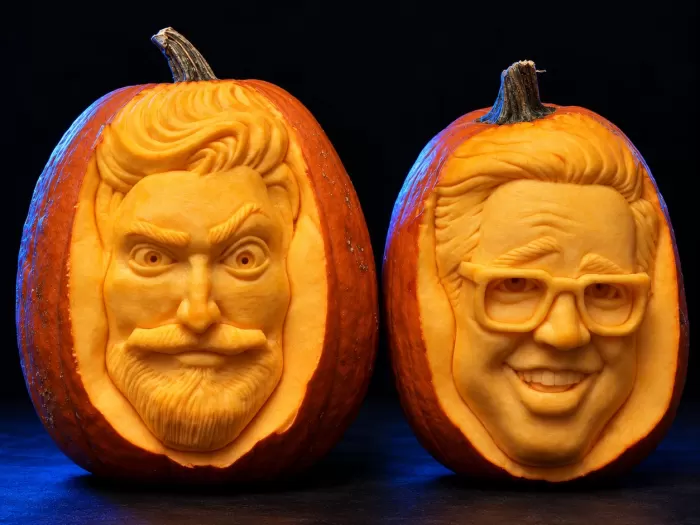 Carved pumpkin, Oct 2017
