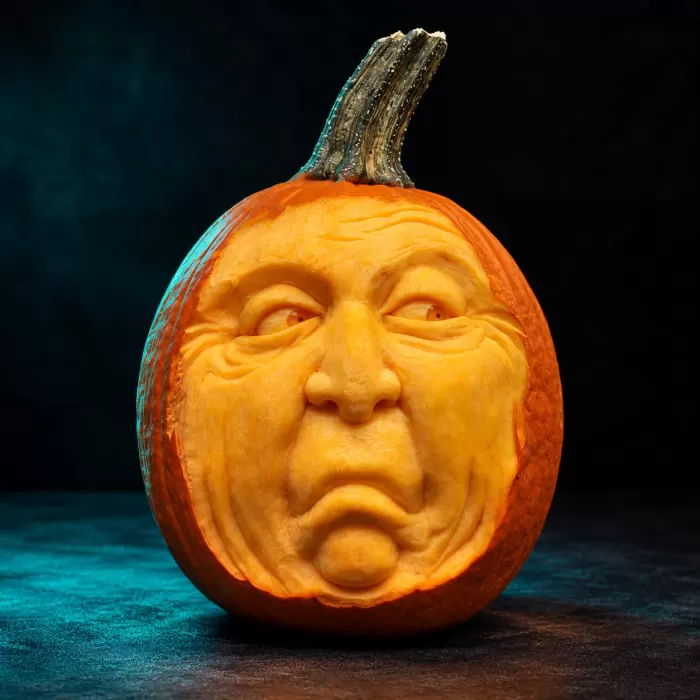 Carved pumpkin, Oct 2018