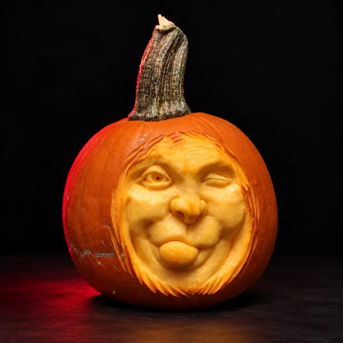 Carved pumpkin, Oct 2018