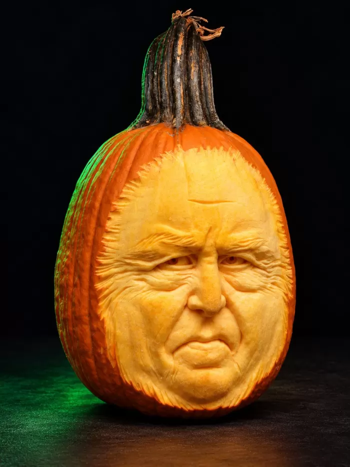 Carved pumpkin, Oct 2019