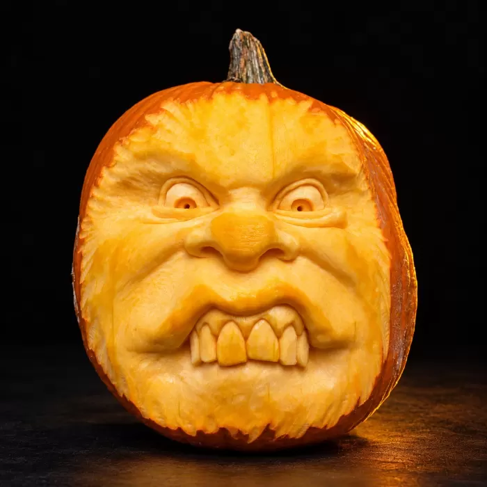 Carved pumpkin, Oct 2021