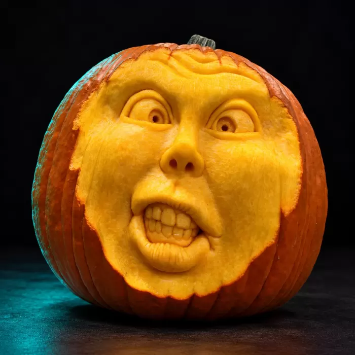 Carved pumpkin, Oct 2021