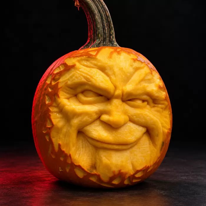 Carved pumpkin, Oct 2021