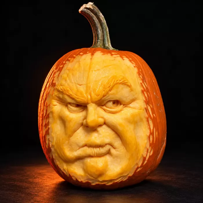 Carved pumpkin, Oct 2021