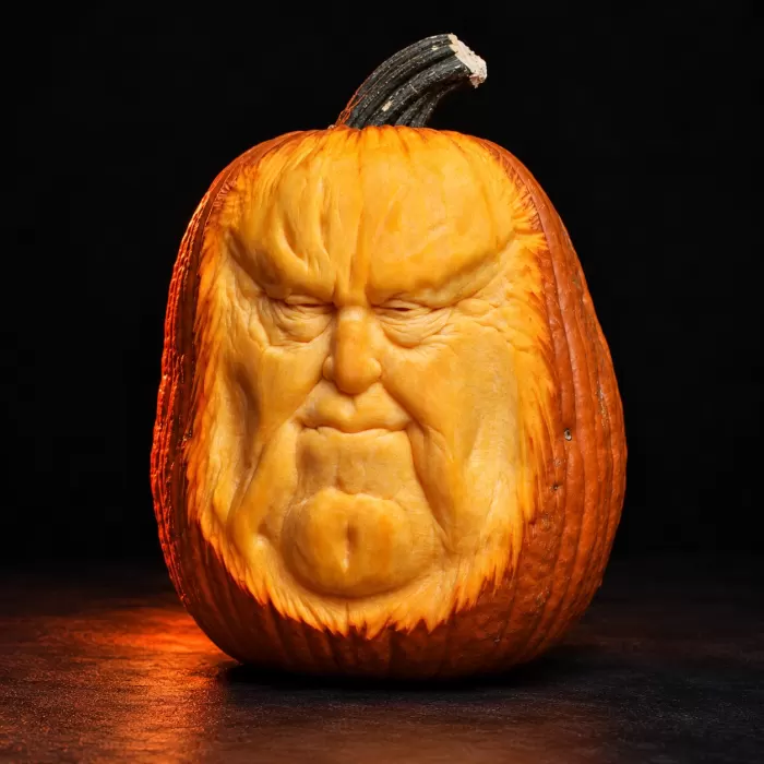 Carved pumpkin, Oct 2023
