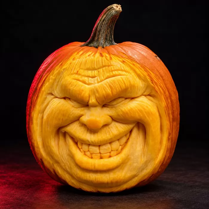 Carved pumpkin, Oct 2025